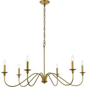 Elegant Lighting Rohan 42 inch chandelier in brass - 1 of 4
