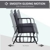 VYNXARIA Outsunny 2-Person Wicker Glider Bench - Ergonomic Outdoor Rocking Chair - 3 of 4