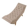 Jaime Button Tufted Bench Beige - Boraam: Upholstered Ottoman, Nailhead Trim, Wood Frame, 250lb Capacity - 3 of 4