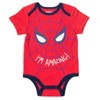 Marvel Avengers Hulk Captain America Spider-Man Baby Bodysuit Pants and Hat 3 Piece Outfit Set Newborn to Infant - 3 of 4