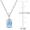 EVERLY JEWELRY | Sterling Silver Pendant with Gemstone and Created Gemstone – Multiple Stone Options - 3 of 4