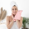 Unique Bargains Bathroom Solid Breathable Multi-Purpose Cotton Bath Washcloths 6 Pcs - 3 of 4