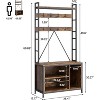 4-in-1 Hall Tree with Storage Bench & 8 Hooks - Multi-Tier Adjustable Shoe Rack, Anti-Tip Metal Frame, Entryway Organizer for Apartments - 3 of 4