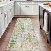 4'x6' Modern Abstract Area Rug, Machine Washable, Non-Slip, Low Pile, Foldable Distressed Rug for Living Room, Bedroom, Kitchen, Yellow - 2 of 4