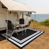 Outdoor Rug Waterproof Reversible Outdoor Plastic Straw Rugs RV Mat Modern Border Indoor Outdoor Carpet for Patio Camping Balcony Deck Backyard Porch - 3 of 4