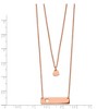 Chisel Stainless Steel Rose IP-plated Heart and Bar Multi Strand 15.5" Cable Chain Necklace with a 1.5" Ext. - 3 of 3