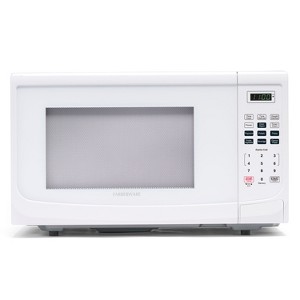 Farberware 1000-Watt 1.1 Cu. Ft. Countertop Microwave Oven With LED Lighting and Child Lock, White - 1 of 4