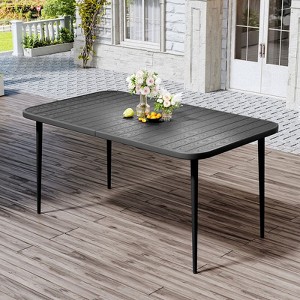 Hyleory Elegant Iron Patio Dining Table - Easy Assembly - 1 of 4
