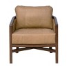 HomeRoots 32" Brown Genuine Leather Arm Chair - 4 of 4