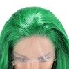 Unique Bargains Women's Long Body Wave Lace Front Wigs 29" Green 1 Pc - 4 of 4