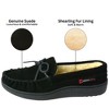 Alpine Swiss Sabine Womens Moccasin Slippers Genuine Suede House Shoe Memory Foam Insole Plush Faux Shearling Fur Indoor Outdoor Anti-Slip Rubber Sole - 3 of 4