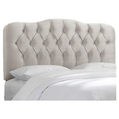 Seville Velvet Headboard - Mystere Dove - Twin - Skyline Furniture