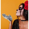 Skeleteen Metallic Silver Costume Gloves - Shiny Silver Princess Evening Stretch Dress Tea Glove Set for Men, Women and Kids - 4 of 4