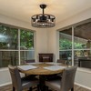 Ludomide 20'' Industrial Black Caged Ceiling Fan With Lights And Remote Control, Farmhouse Chandelier Ceiling Fan Lights - 3 of 4