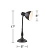 360 Lighting Breck Desk Table Lamp 17" High Dark Bronze Metal Adjustable Gooseneck Arm for Bedroom Bedside Nightstand Office Kids Family House Home - 4 of 4