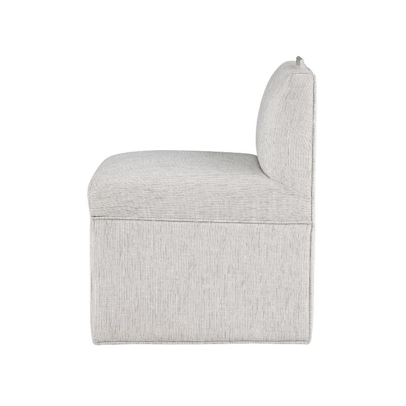 Circe 21.85" Wide Modern Castered Chair Upholstered Seat and Back Side Chair-Maison Boucle, 5 of 9