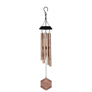 Dicksons Decorative Outdoor Wind Chime Ornament for Patio Porch 28 Inch Metal Angel Wings Bereavement Poem - 1 of 2