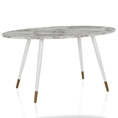 Amari Oval Faux Marble Dining Table 