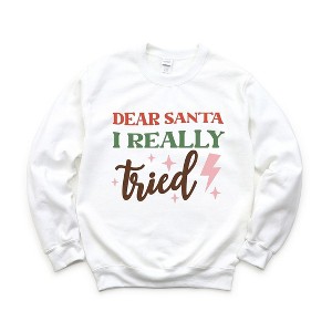 Simply Sage Market Women's Graphic Sweatshirt Dear Santa I Really Tried - 1 of 4