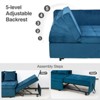 Sofa Bed 4-in-1 Convertible Pull Out Couch, Velvet Chair Bed, 5 Adjustable Backrests - 3 of 4