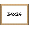 PosterPalooza | Traditional Gold Picture Frame - UV Acrylic, Backing Board, Hanging Hardware Included - 2 of 4
