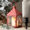 19.5"H and 13.5"H Sullivans Holiday Red Metal Lantern - Set of 2 - 3 of 3
