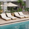 VisioGear Chaise Lounge Chairs, Pool Chairs Lounges with Lounge Cushion, Beach Recliners with Adjustable Backrest, Cream, 76.8"*27.5"*5.9" - 2 of 4