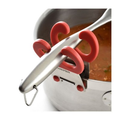 Norpro Grip-EZ Heat-Resistant Silicone Spoon Utensil Handle Pot Clip, Black