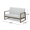 Christopher Knight Home Hazel Outdoor Acacia Wood Loveseat and Coffee Table Set with Cushions - 3 of 4