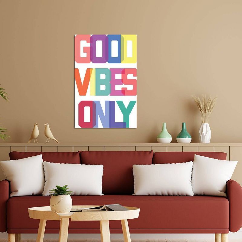 Good Vibes Only Multicolor by The Native State Unframed Wall Canvas - iCanvas, 2 of 5