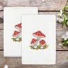 Linum Home Textiles SPRING MUSHROOMS - Embroidered Luxury 100% Turkish Cotton Hand Towels (Set of 2) - 2 of 3