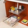 VEVOR 2 Tier 19"W x 20"D Pull Out Cabinet Organizer, Heavy Duty Slide Out Pantry Shelves, Chrome-Plated Steel Roll Out Drawers - 2 of 4