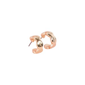 Slickblue Women's Earrings, Small Gold Braided Hoop Style, Trendy Accent, Alloy Material, 0.5" Diameter - 1 of 2