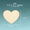 Juvale 24 Pack Unfinished Wood Heart Cutouts, 3.1 x 3.5 In, Ideal Arts & Crafts Supplies, Decorations for Valentine's Day - 4 of 4