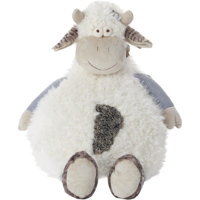 Mina Victory Plush Cow Ivory 20" x 20" Stuffed Animal