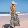 Women's Vibrant Bohemian Paisley Maxi Dress with Side Slit - Cupshe - 4 of 4