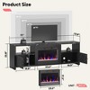 Bestier 71" Modern Fireplace TV Stand for TVs up to 75", LED Entertainment Center Gaming TV Console with 23" Remote Control Electric Fireplace - 4 of 4