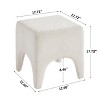 VANOMi Set of 2 Boucle Upholstered Ottomans–Footrests, Makeup Stools, Shoe Benches - 2 of 4