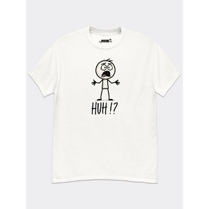 MyMoodTee HUH!? – Funny Graphic Print Expression T-Shirt – Everyday Wear Cotton Casual Crewneck Tee - 1 of 4