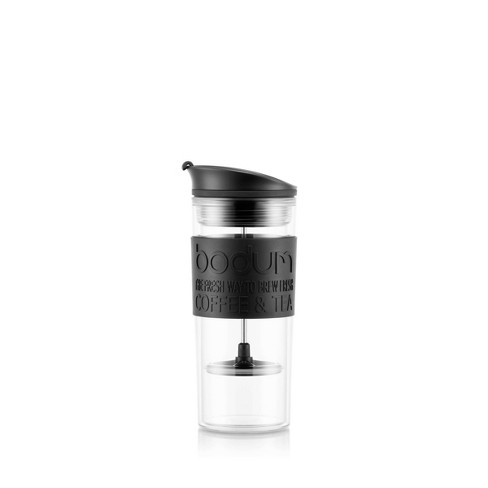 Great Innovations French Press Double Wall Travel Tumbler Black 15 oz 