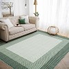 Washable Runner Rug Modern Neutral Low Pile Non Shedding Soft Bordered Carpet for Kitchen Bathroom - 2 of 4