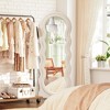 Beautyolove 24 in. W x 63 in. H Irregular Beige Wood Framed Full Length Floor Mirror Wavy Full Body Mirror - 2 of 4