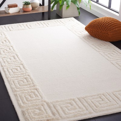 Ivory Hand-Tufted Wool 4' x 6' Rectangular Area Rug