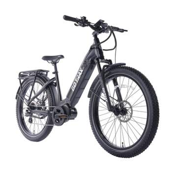 GOTRAX Adult MX1 Mid Drive 27.5" Step Through Electric Hybrid Bike - Black