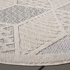 Milos MLO114 Power Loomed Indoor/Outdoor Area Rug - Ivory - 6'7" Round- Safavieh - image 4 of 4