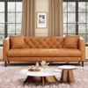 81" Leather Sofa, 3 Seater Couch with Deep Seat & Button Tufted Back, Modern Living Room Sofa for Apartment & Office - 4 of 4
