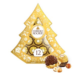 Ferrero Rocher Christmas Chocolate Gift Tree - 5.3oz/12ct - 1 of 4