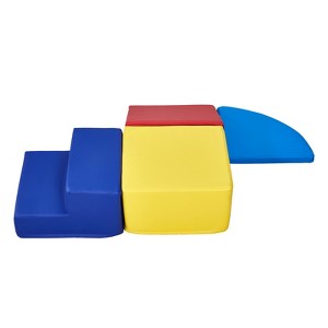 VEVOR Climbing Toys, 4-Piece Set, Foam Climbing Toys for Toddlers 6 Months to 3 Years Old, PU Leather Climbing Blocks, Multicolor - 1 of 4