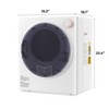 Swtroom Portable Clothes Dryers 1.95 cu. ft. Electric Dryers Machine Compact Laundry Dryers Apartments Home Dorm White - 2 of 4