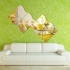 6-Piece Wave Combination Mirror 3D Acrylic Wall Stickers - Decorative Wall Mirrors, Anti-Bacterial, Moisture Resistant, and Anti-Static Wall Art - 2 of 4